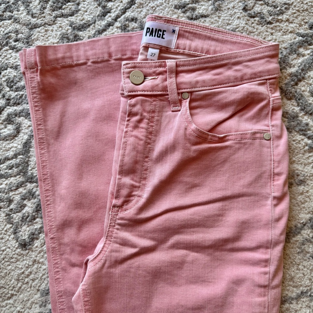 PAIGE Pink Skinny Jeans Soft  Denim